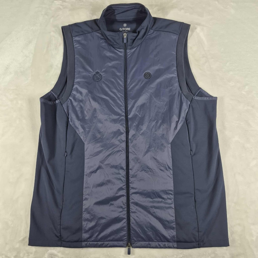 G/FORE Vest Men's 2XL XXL Blue Lightweight Golf Full Zip Windbreaker Casual Logo